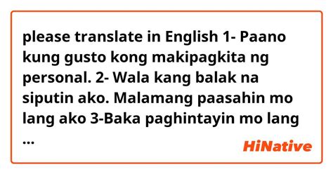may kasama ako in english|Google Translate.
